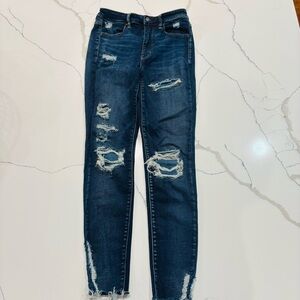 Bundle 2 pair American Eagle next level stretch distressed skinny womens jeans